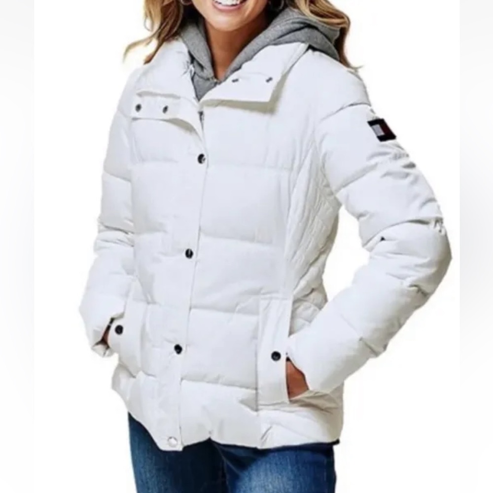 White Tommy Hilfiger puffer coat - Women - Size S